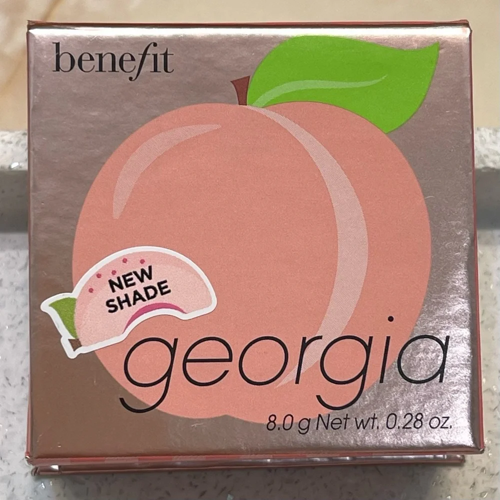 VAULTED ~ benefit ~ ‘GEORGIA’ Golden Peach Blush Blush Couleur Pêche Dorée ~ NIB
